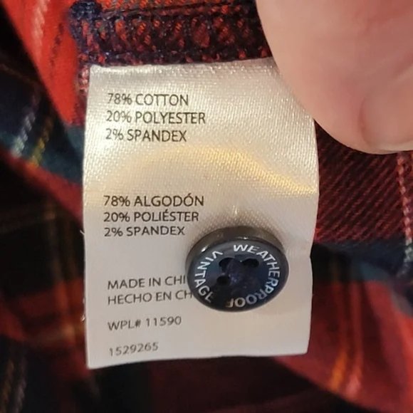 NEW Weatherproof Womens Flannel Plaid Button Down Shirt Top NWT S Comfort Stretc - Picture 7 of 7